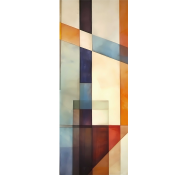 abstract geometric fridge sticker - TenStickers