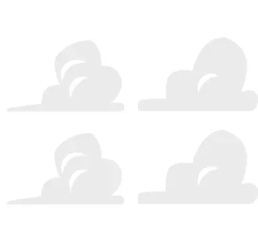 Andy's room set of clouds wall stickers children's room - TenStickers