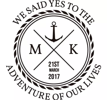 Wedding sticker yes to the adventure - TenStickers