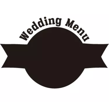 Wedding menu wedding vinyl decal - TenStickers
