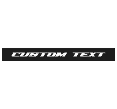 Customised monocolor sun visor car sticker - TenStickers