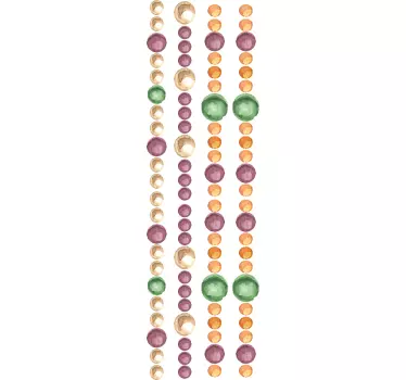Watercolour Pearl Strings Wall Sticker - TenStickers