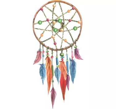 Colourful Dreamcatcher Wall Sticker Decoration - TenStickers