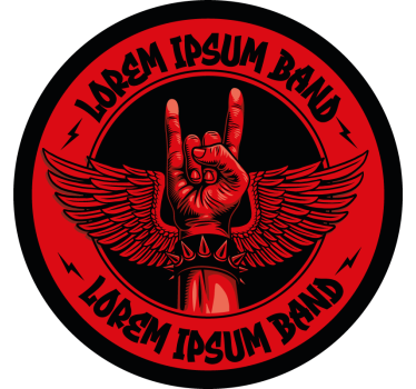 customizable bass drumhead rock sticker - TenStickers