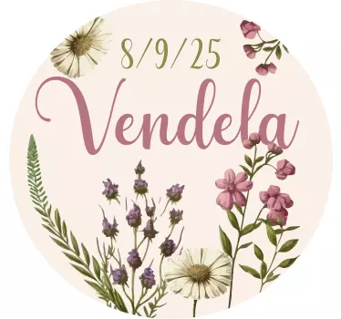 gender reveal flowers custom sticker - TenStickers