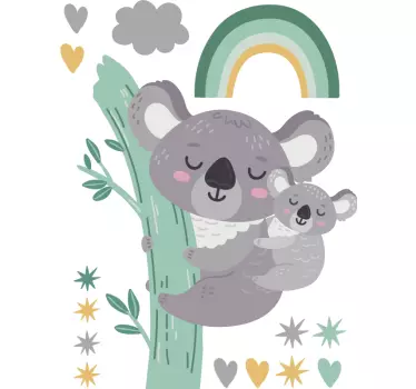 Happy koalas wall stickers children's room - TenStickers
