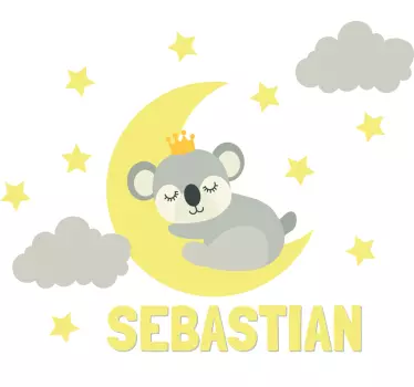 Sleeping king koala wall stickers children's room - TenStickers