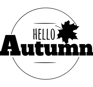 Hello Autumn Decorative Sticker - TenStickers