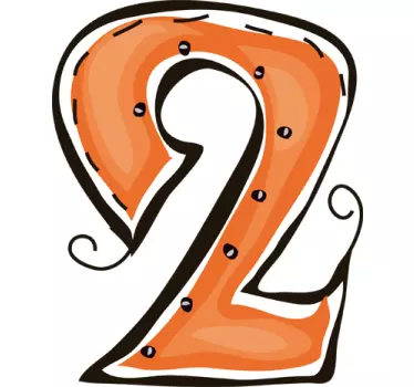 Number 2 Sticker - TenStickers