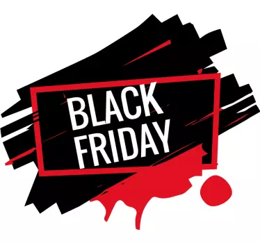 Modern Black Friday Sticker - TenStickers