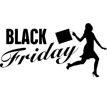 Black Friday Shopping Window Sticker - TenStickers