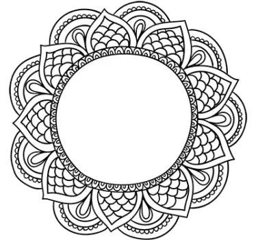 Mandala Circle Decorative Sticker - TenStickers