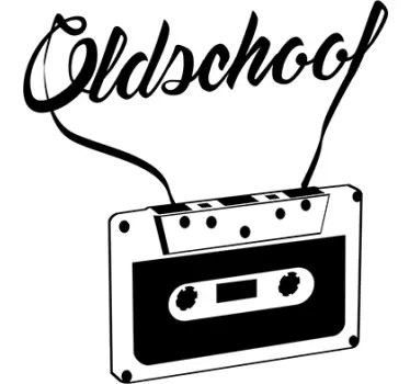 Old School Cassette Wall Sticker - TenStickers