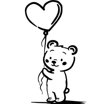 Teddy Bear Outline wall stickers for kid - TenStickers