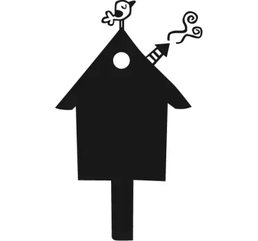 A Blackboard House Sticker - TenStickers