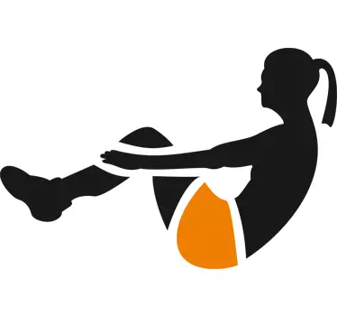 Abdominal Exercise Fitness Sticker - TenStickers