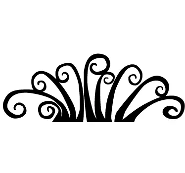 Abstract Floral Headboard Wall Decal - TenStickers