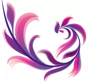 Abstract Floral Wall Sticker - TenStickers