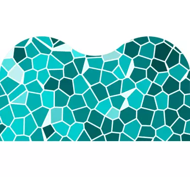 Abstract mosaic headboard wall sticker - TenStickers
