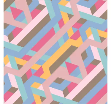 Abstract retro pattern furniture decal - TenStickers
