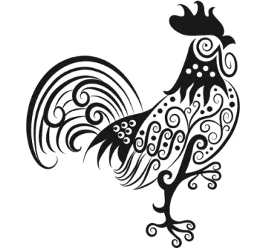 Abstract Rooster Decal - TenStickers