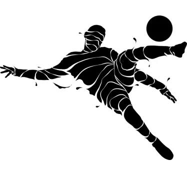 Abstract soccer player football sticker - TenStickers