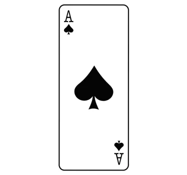 Ace Card Decorative Door Sticker - TenStickers