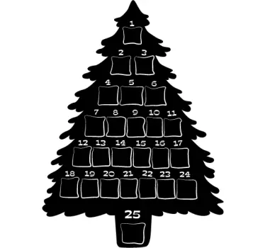 Advent Calendar Christmas Tree Decal - TenStickers