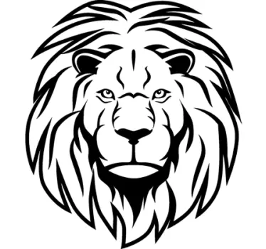 African Lion Head Portrait Wall Sticker - TenStickers
