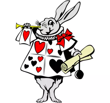 Alice in the Wonderland Rabbit Kids Sticker - TenStickers