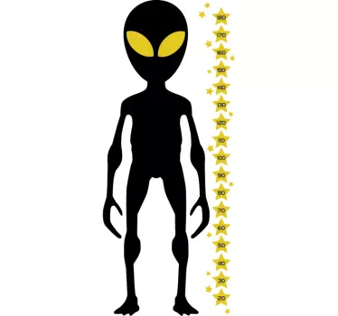 Alien Height Chart Kids Sticker - TenStickers
