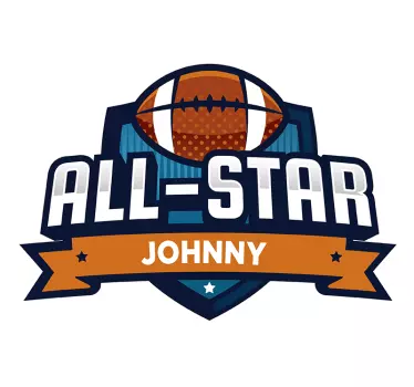 All-Star Football Emblem sports wall sticker - TenStickers