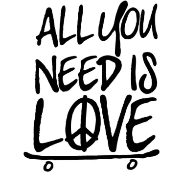 All You Need Is Love Wall Sticker - TenStickers