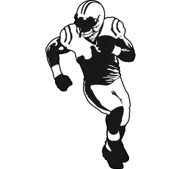 American Football Player Wall Sticker - TenStickers