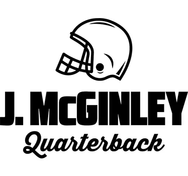 American football sticker personalized quarterback sticker - TenStickers