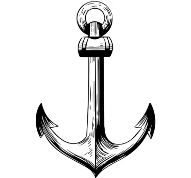 Anchor Illustration Sticker - TenStickers