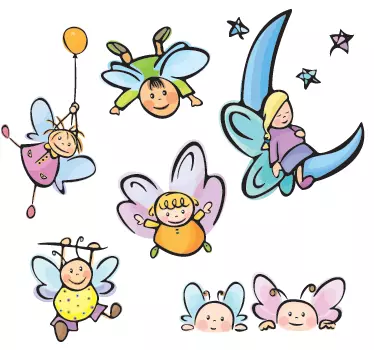 Angels Set Baby Sticker - TenStickers