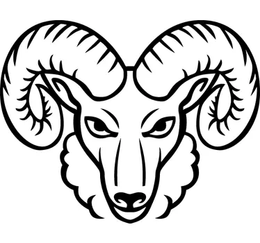 Angry Ram Sticker - TenStickers