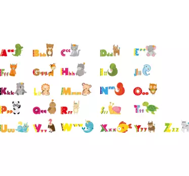 Animal Alphabet Wall Sticker - TenStickers