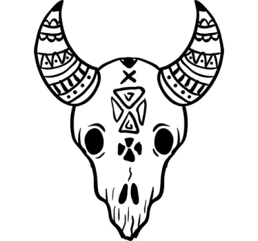 Animal Skull Wall Sticker - TenStickers