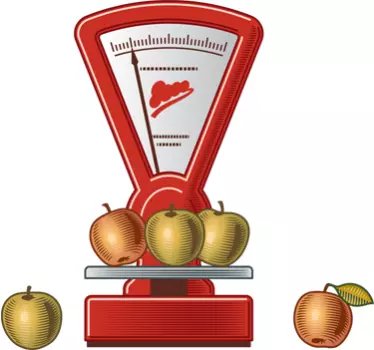 Apple Scales Kitchen Sticker - TenStickers