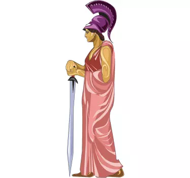 Athena Mythology Decorative Sticker - TenStickers