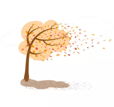 Autumn Drawings Living Room Wall Decor - TenStickers