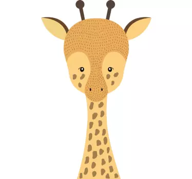 Baby giraffe drawing wild animal sticker - TenStickers