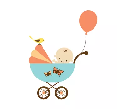 Baby in Buggy Wall sticker - TenStickers