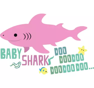 Baby Shark Kids Song Sticker - TenStickers