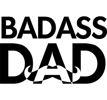 Badass Dad Wall Sticker - TenStickers