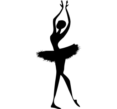 Ballerina Silhouette Decal - TenStickers