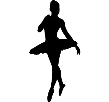 Ballerina Silhouette Sticker - TenStickers