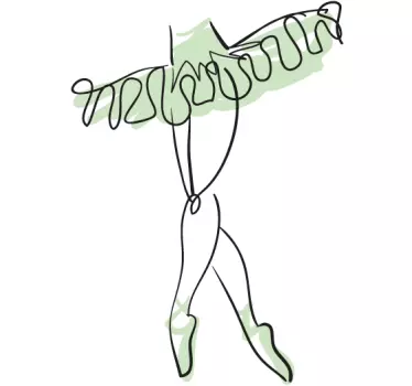 Ballet Dancer Wall Sticker - TenStickers